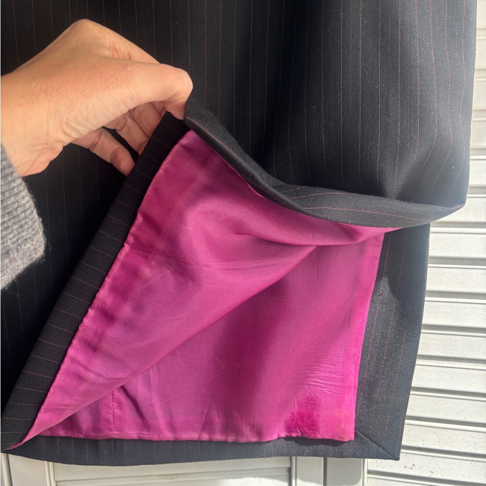 Emanuel Ungaro Pink Pinstriped skirt